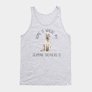 Home is Where My German Shepherd GSD Is Dog Breed Watercolor Tank Top